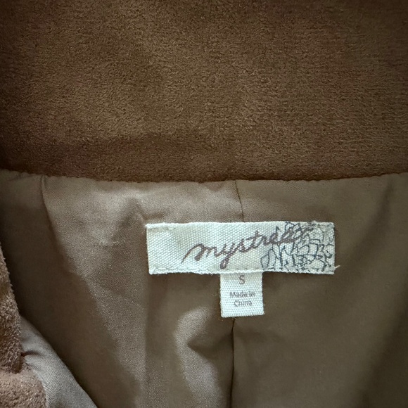 Mystree soft brown teddy bomber jacket size small adorable like new - Picture 5 of 7